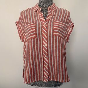 🍀Lucky Brand🍀 Striped Blouse Size SM